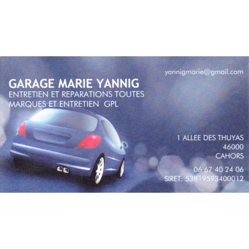 Détails : Garage YANNIG MARIE Cahors, garage automobile, réparation de voiture, pièces et accessoires à Cahors